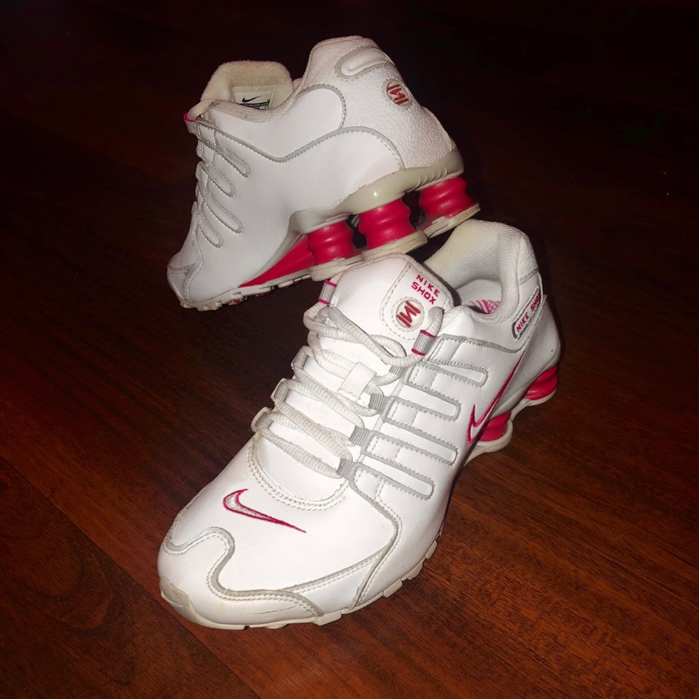 Nike Women’s Pink and White Shox